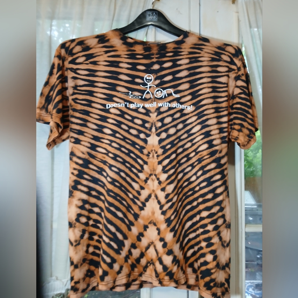 Men's Black‎ and Brown Tie-Dye Shirt